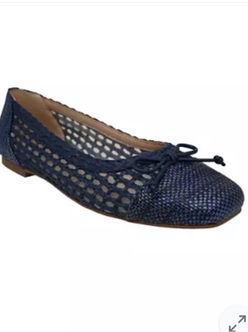 🎀 Crown & Ivy Kayla Woven Ballet Flats Navy Raffia 9.5 NWT